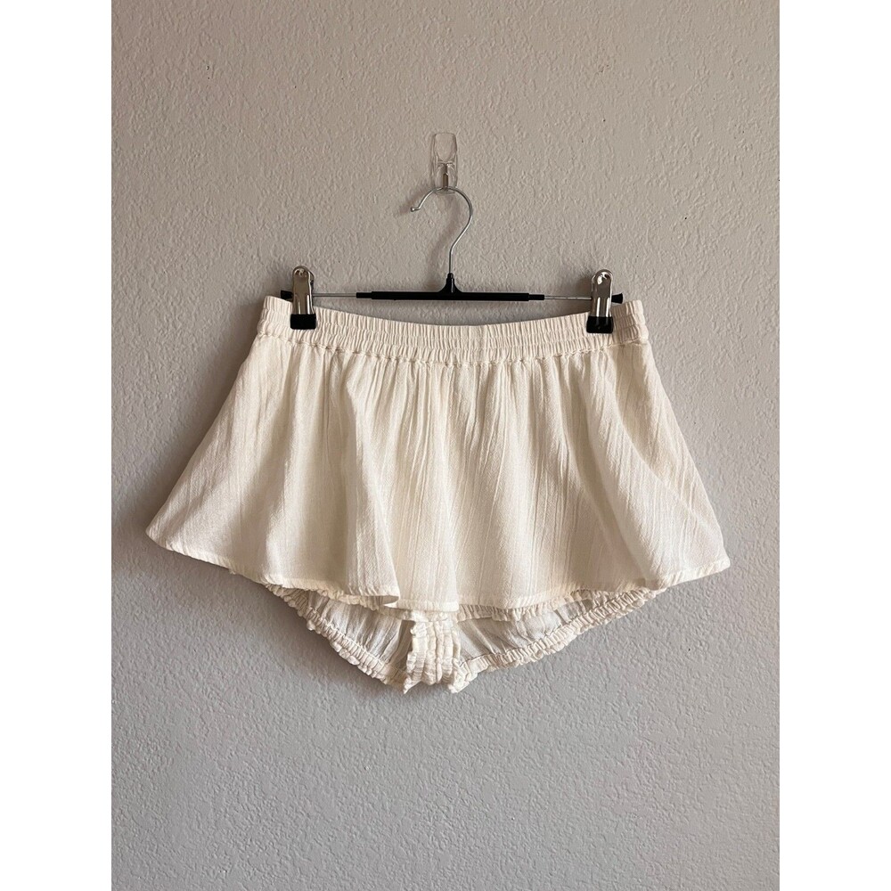 Free People Cotton Flowy Micro Skort in Ivory Size SMALL
